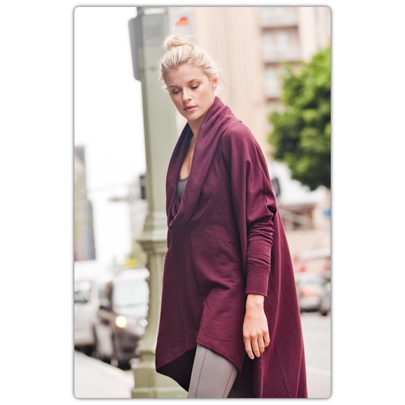 Burgundy Oversized Cowl Neck Top - Picture 2 of 3